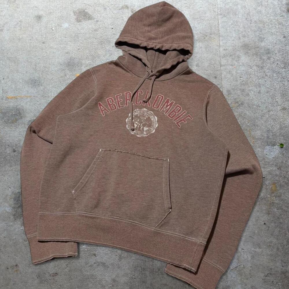 Y2K Abercrombie & fitch hoodie brown sz M